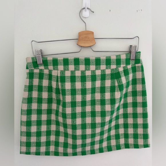 Vero Moda Breelil Tweed Mini Skirt in Green NWT - Picture 15 of 16